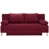 SCHLAFSOFA in Webstoff Bordeaux  - Bordeaux/Naturfarben, Konventionell, Holz/Textil (195/90/90cm) - Cantus