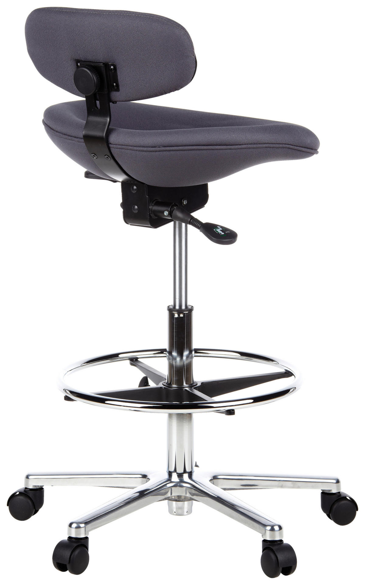 DREHHOCKER Flachgewebe Anthrazit  - Anthrazit/Silberfarben, Basics, Kunststoff/Textil (50/106/40cm) - MID.YOU