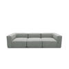 3-SITZER-SOFA Cord, Mikrofaser Hellgrau  - Hellgrau/Schwarz, Design, Kunststoff/Textil (301/69/108cm) - MID.YOU
