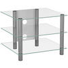 Phonotisch in Klar/Silberfarbe - Klar/Silberfarben, Konventionell, Glas/Metall (60/45/42cm) - MID.YOU