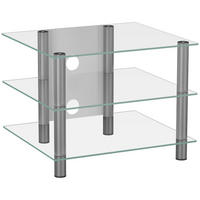 Phonotisch in Klar/Silberfarbe - Klar/Silberfarben, Konventionell, Glas/Metall (60/45/42cm) - MID.YOU