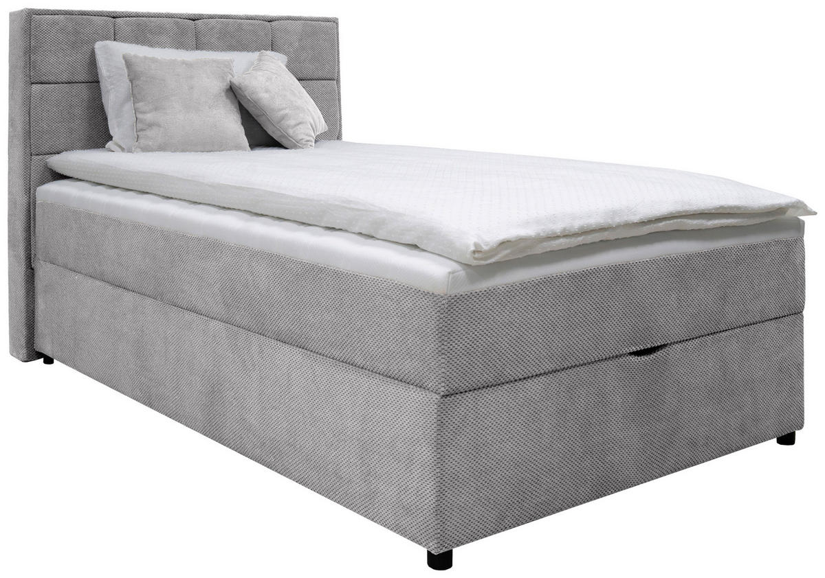 BOXBETT 120/200 cm  in Grau  - Grau, MODERN, Holz/Holzwerkstoff (120/200cm) - MID.YOU