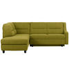 ECKSOFA in Chenille Grün  208/226 cm  - Schwarz/Grün, KONVENTIONELL, Textil (208/226cm) - Sedda