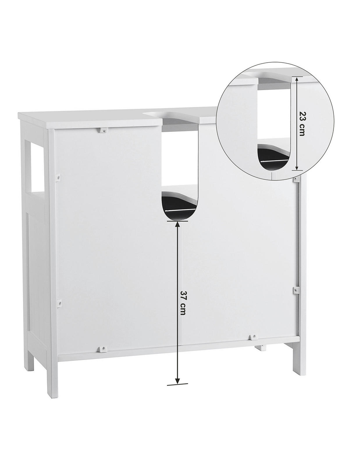 WASCHBECKENUNTERSCHRANK 60/60/30 cm  - Silberfarben/Schwarz, Trend, Holzwerkstoff/Metall (60/60/30cm) - MID.YOU