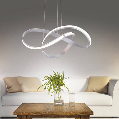 LED-HÄNGELEUCHTE Melinda 57/57/120 cm   - Grau, Design, Kunststoff/Metall (57/57/120cm) - Paul Neuhaus