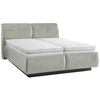 POLSTERBETT Bettkasten, Lattenroste, Matratzen Hellgrau 180/200 cm  - Hellgrau/Schwarz, KONVENTIONELL, Holz/Holzwerkstoff (180/200cm) - Beldomo - Sleep