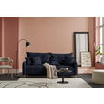 SCHLAFSOFA  in Struktur Dunkelblau  - Buchefarben/Dunkelblau, Design, Holz/Textil (217/97/101cm) - Carryhome