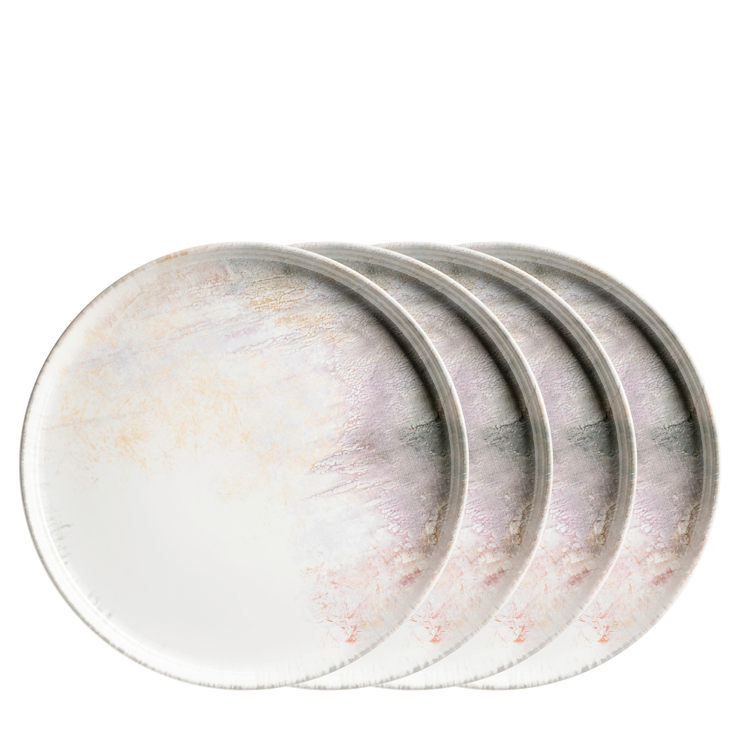 SPEISETELLERSET Lila, Weiß 27/2,5 cm AQUARELLIA LILA  - Lila/Weiß, Basics, Keramik (27/2,5cm) - Mäser