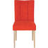 STUHL Velours Eiche massiv Eichefarben, Orange - Eichefarben/Orange, Design, Holz/Textil (47/93/61cm)
