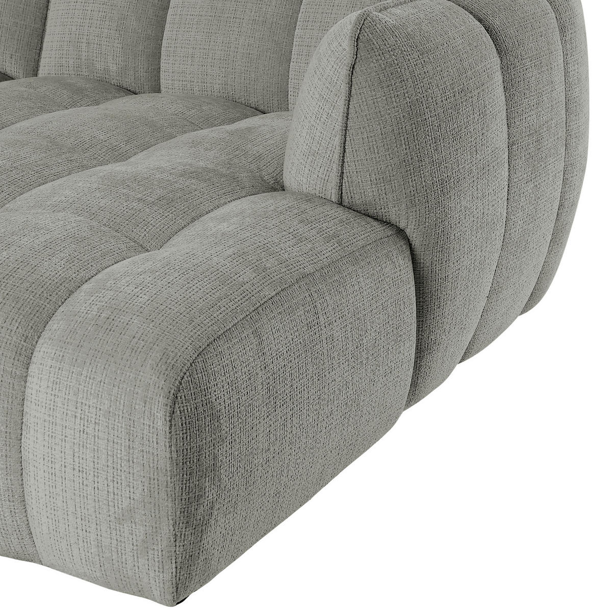 ECKSOFA Dunkelgrau Chenille  - Dunkelgrau/Schwarz, KONVENTIONELL, Kunststoff/Textil (272/172cm) - Carryhome