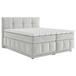 BOXSPRINGBETT 180/200 cm  in Hellgrau  - Hellgrau/Schwarz, KONVENTIONELL, Kunststoff/Textil (180/200cm) - Carryhome