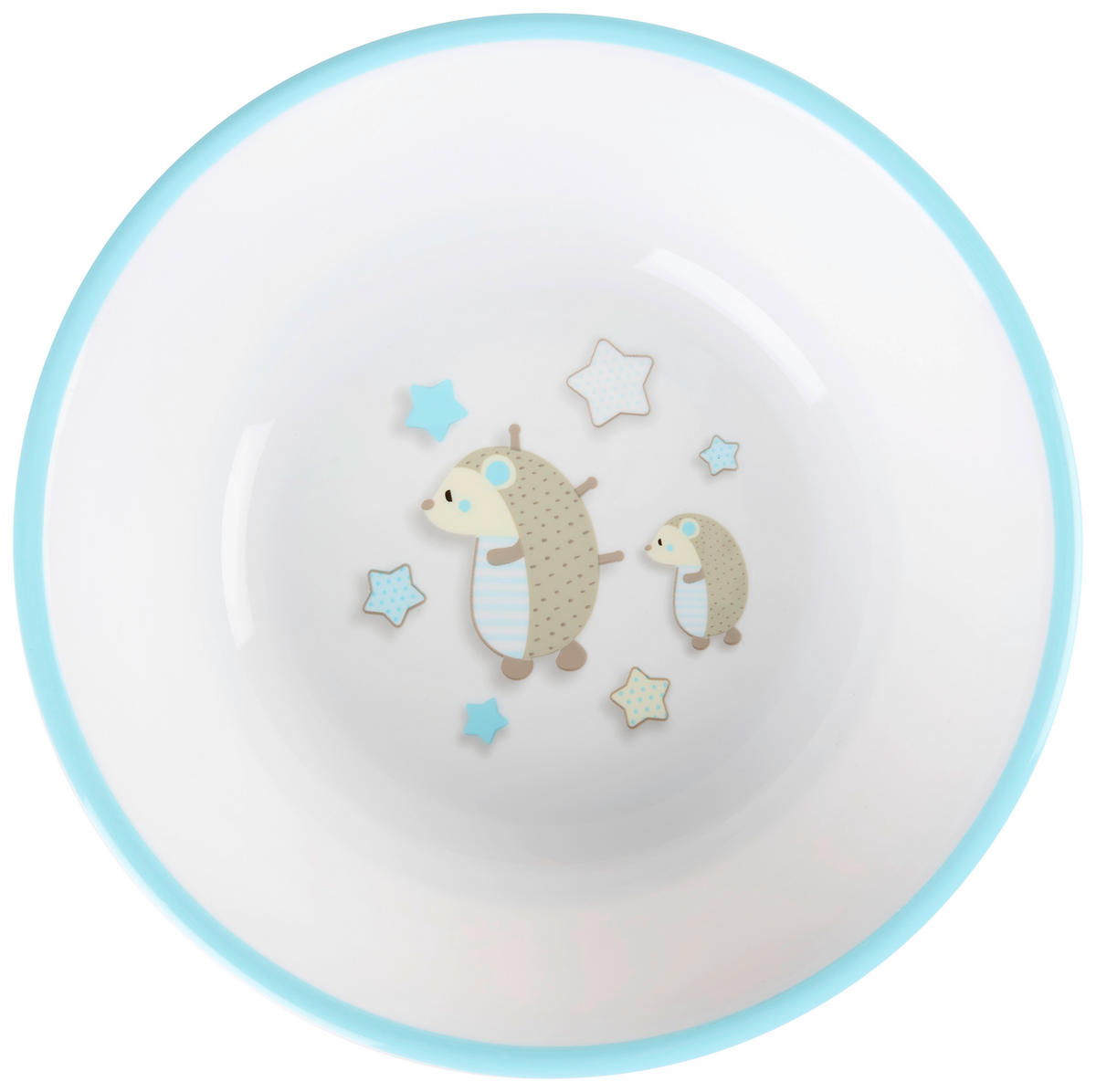 BARNSKÅL     - vit/blå, Trend, plast (14/3,8cm) - My Baby Lou
