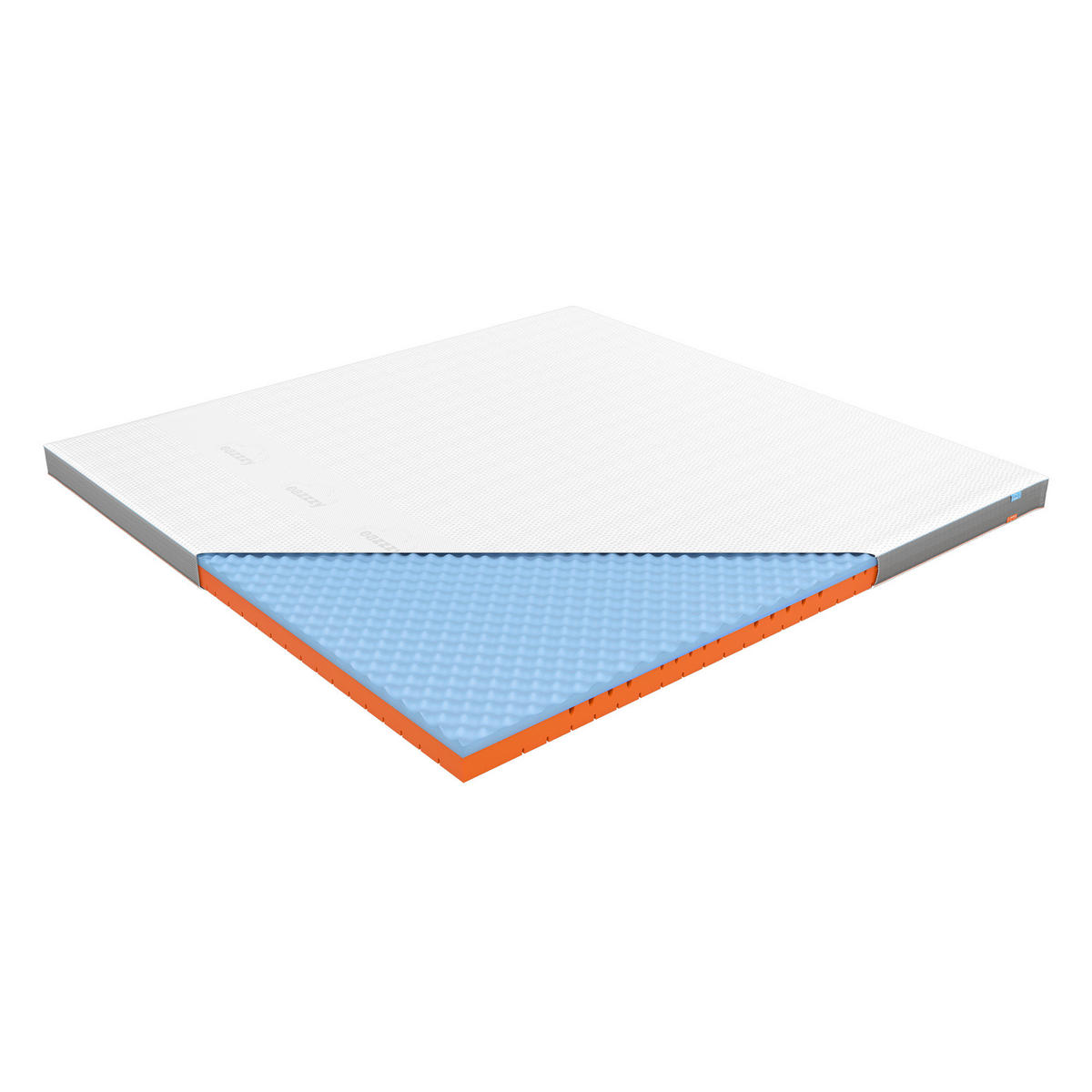 TOPPER Eazzzy Topper Premium Cube Advance 200/200 cm Höhe ca.  - Weiß, Basics, Kunststoff (200/200cm) - Genius