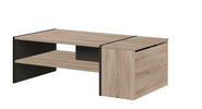COUCHTISCH rechteckig Schwarz, Eichefarben 107/60/38 cm  - Eichefarben/Schwarz, Design, Holzwerkstoff (107/60/38cm) - MID.YOU