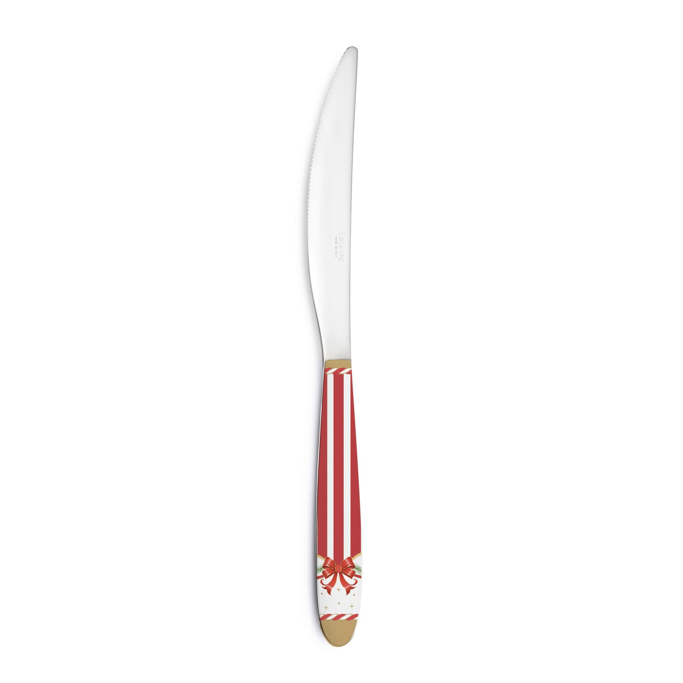 KÉS - piros/ezüstszínű, Basics, fém/kerámia (23cm) - Easy Life