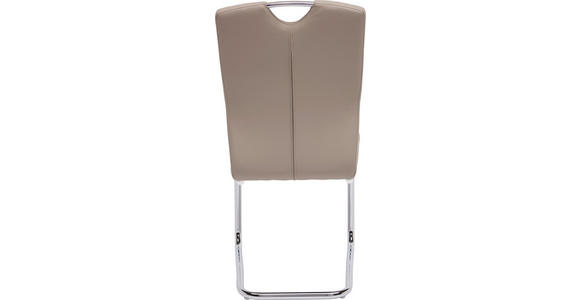 SCHWINGSTUHL in Metall, Textil Braun, Chromfarben - Chromfarben/Braun, Design, Textil/Metall (58,5/99,5/46cm) - Hom`in