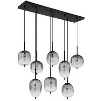 VISEČA SVETILKA  Attila   102,5/32,5/120 cm         E14 - siva/črna, Design, kovina/umetna masa (102,5/32,5/120cm) - Globo