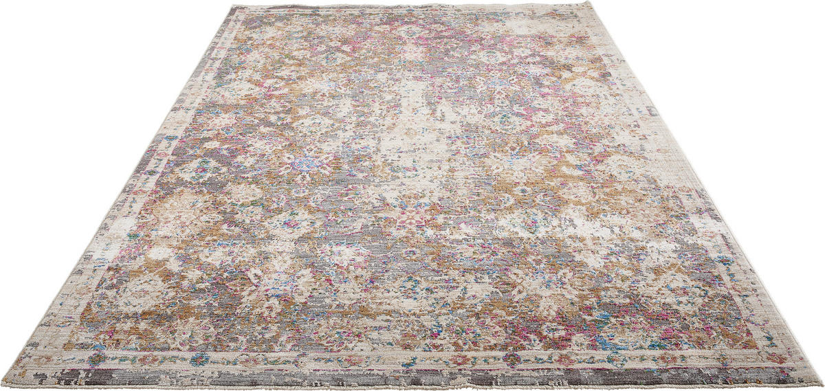 VINTAGE-TEPPICH 133/190 cm Creme, Dunkelorange rechteckig  - Dunkelorange/Creme, Design, Textil (133/190cm) - Novel