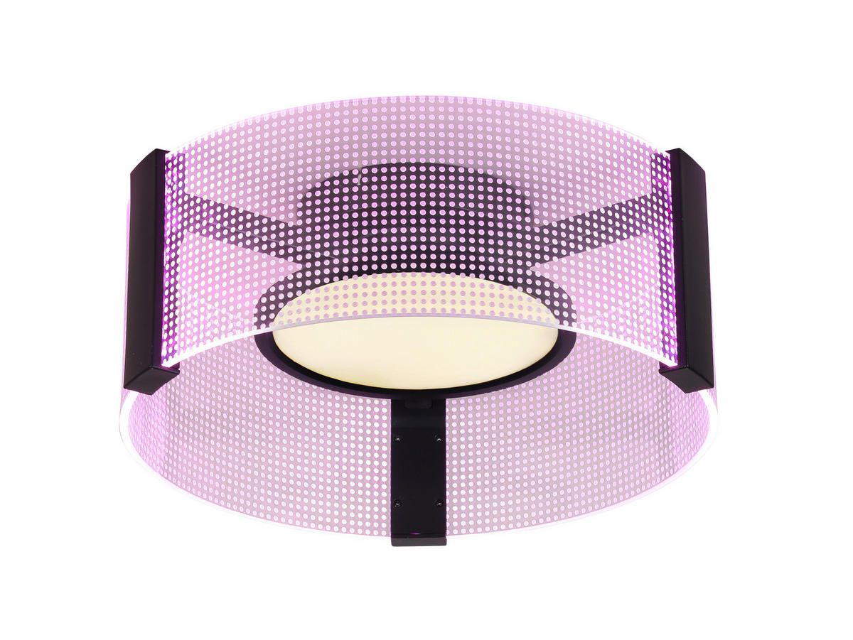LED-DECKENLEUCHTE 40/16.5 cm   - Transparent/Weiß, Design, Kunststoff/Metall (40/16.5cm) - Novel