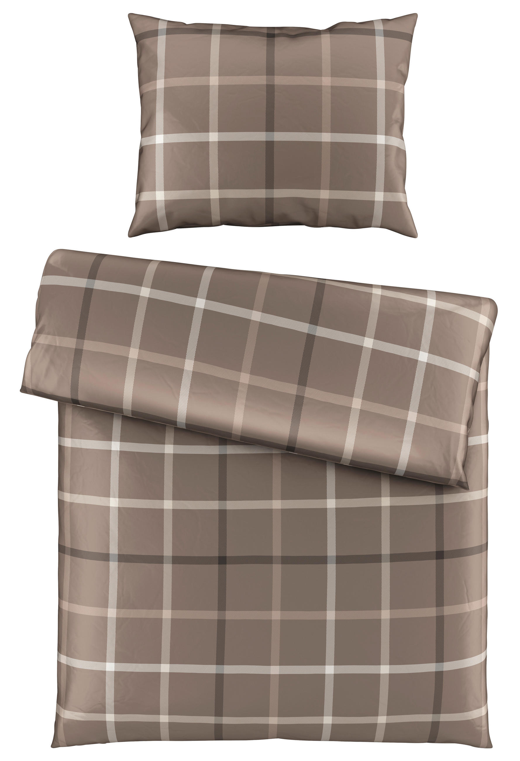 BETTWÄSCHE Mavie Satin 140/200 cm  - Braun, KONVENTIONELL, Textil (140/200cm) - Esposa