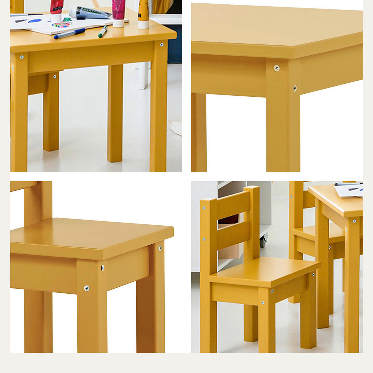 KINDERSITZGRUPPE - Gelb, MODERN, Holz - MID.YOU