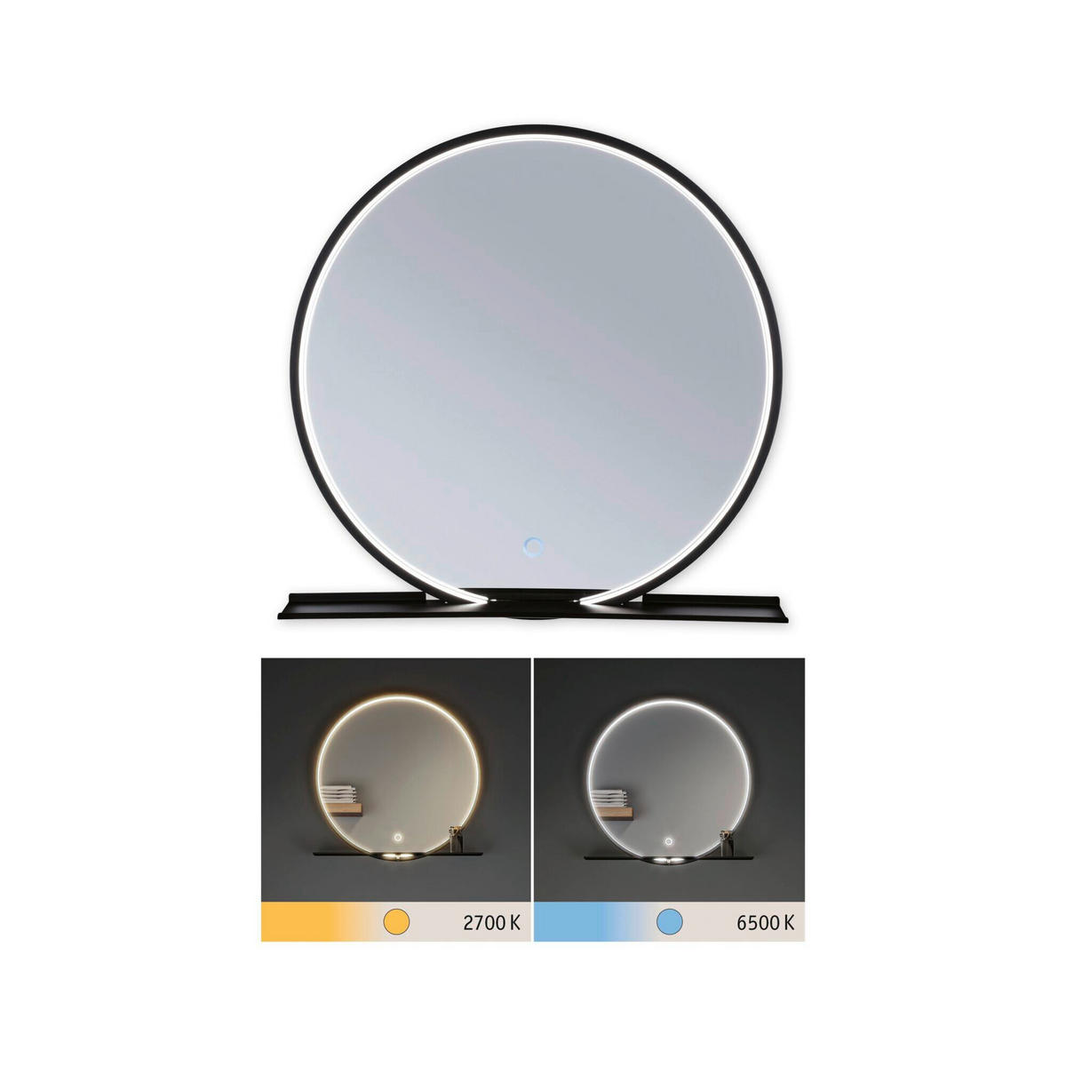 LED-WANDLEUCHTE Miro 50/10,5 cm   - Schwarz, Basics, Glas/Metall (50/10,5cm) - Paulmann