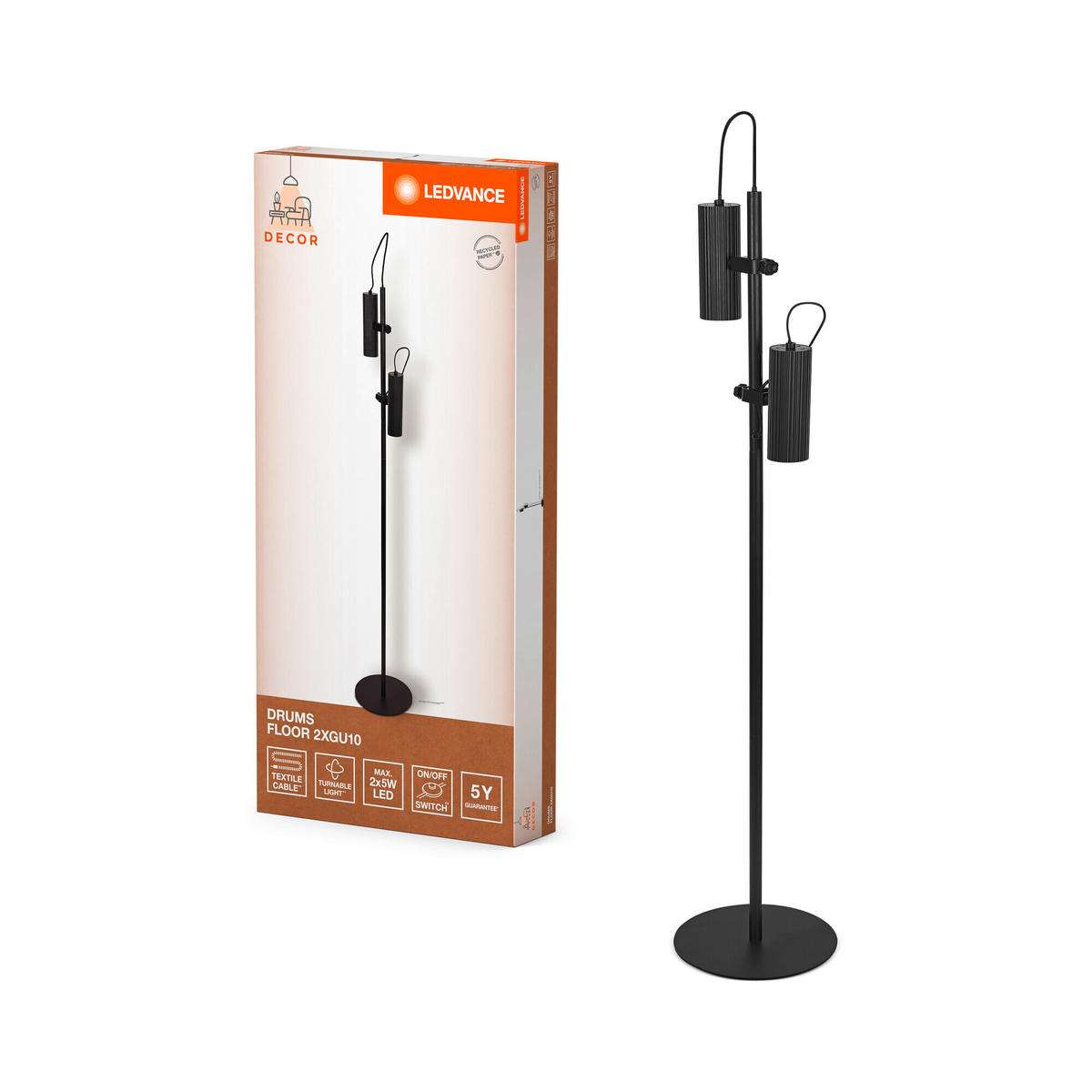 STEHLEUCHTE 25/149,50 cm    - Design, Metall (25/149,50cm) - Ledvance