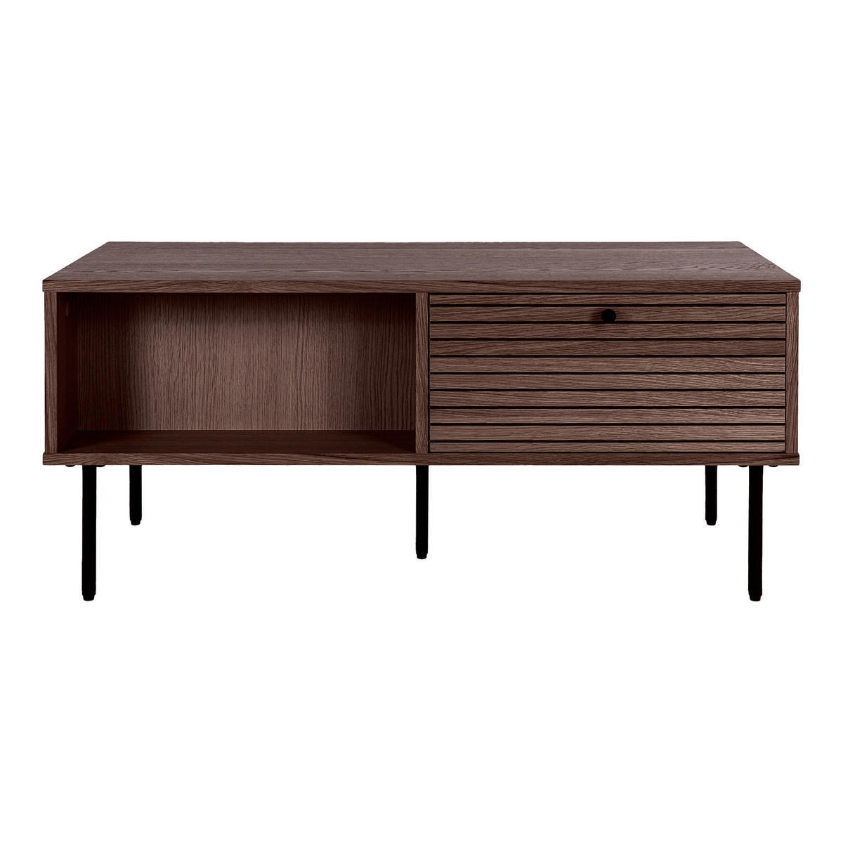COUCHTISCH in Holz, Metall, Holzwerkstoff 100/50/45 cm  - Eiche dunkel/Schwarz, Design, Holz/Holzwerkstoff (100/50/45cm) - MID.YOU