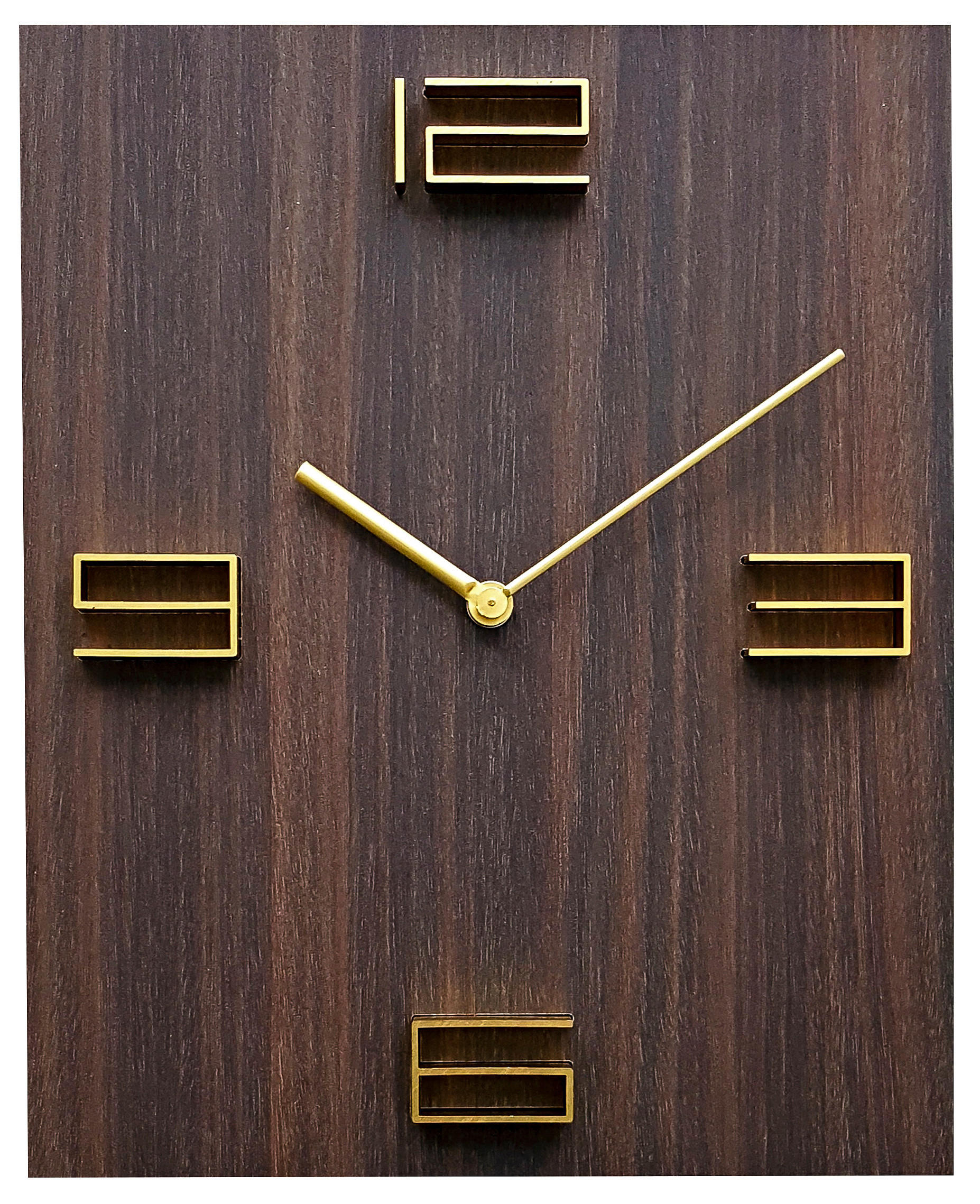 WANDUHR Braun  - Braun, Modern, Holz (30/40cm) - Nextime