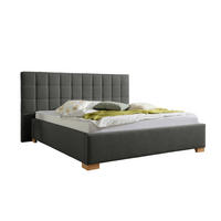 POLSTERBETT 200/200 cm,  in Anthrazit,  - Anthrazit/Naturfarben, MODERN, Holz/Textil (200/200cm) - Livetastic
