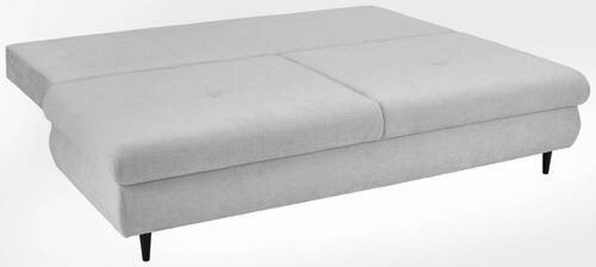 SCHLAFSOFA in Chenille Weiss  - Weiss/Schwarz, Konventionell, Holz/Textil (212/97/105cm) - MID.YOU