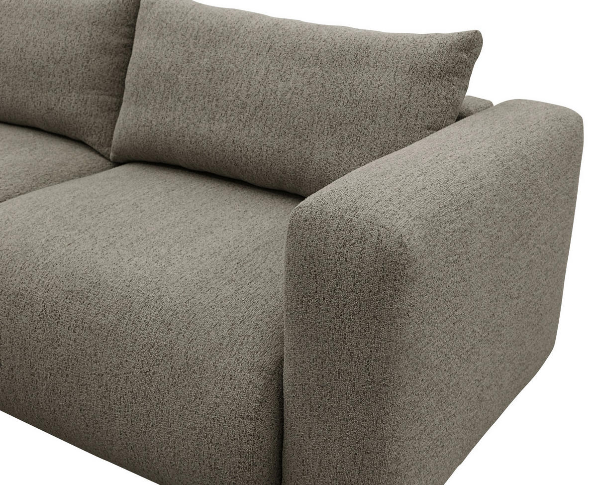SCHLAFSOFA Flachgewebe Braun  inkl.  - Schwarz/Braun, MODERN, Kunststoff/Textil (248/94/109cm) - Carryhome