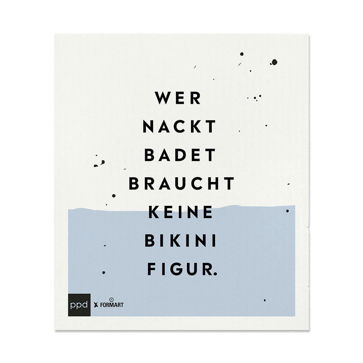 SCHWAMMTUCH  - Blau/Schwarz, Basics, Textil (20/17cm) - PPD