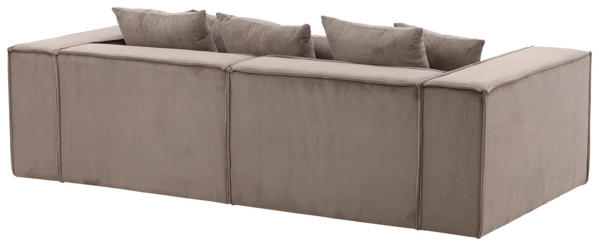 2-SITS SOFFA i trä, plast, textil brun  - brun, Design, trä/textil (232/80/116cm) - Livetastic