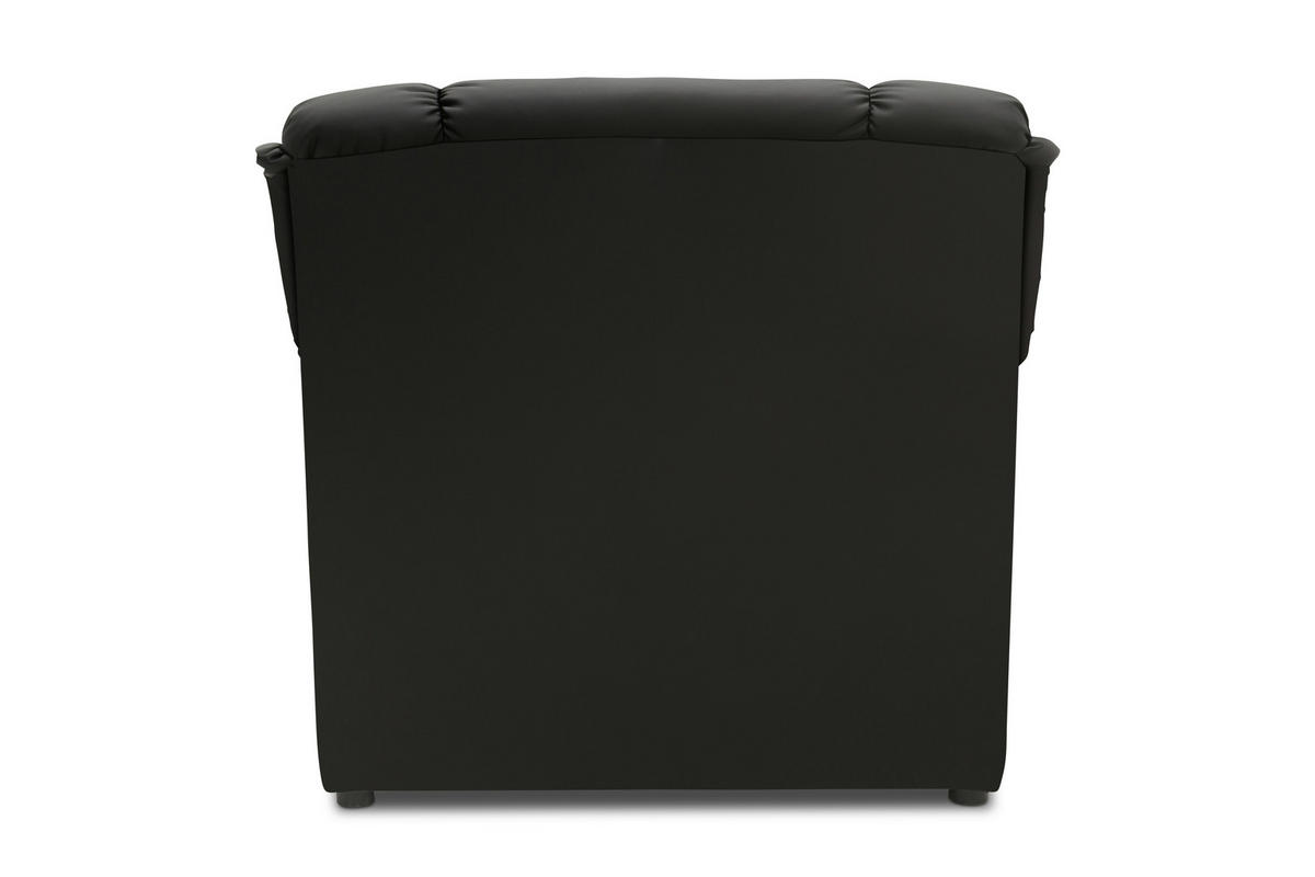 SESSEL in Lederlook Schwarz  - Schwarz, KONVENTIONELL, Kunststoff/Textil (95/89/90cm) - MID.YOU