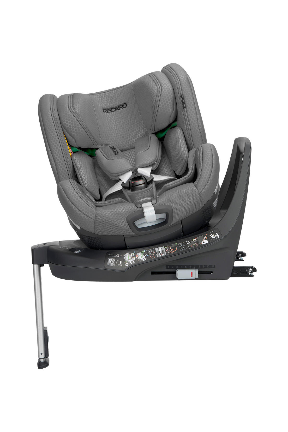 REBOARDER-KINDERSITZ Xenon 1 Kid  - Dunkelgrau, Basics, Kunststoff/Textil (44/58-77/58,5cm) - RECARO