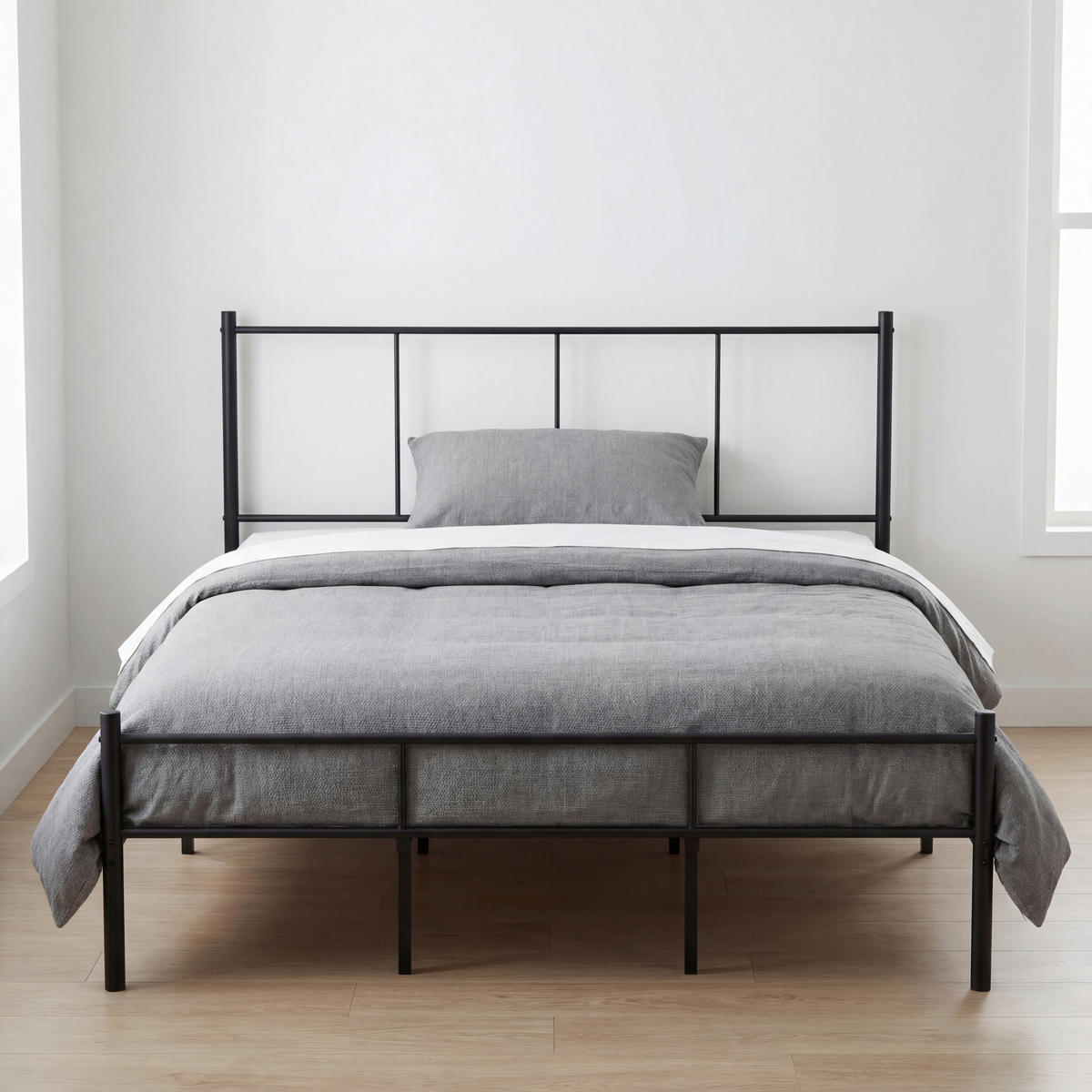 METALLBETT 180/200 cm,  in Schwarz  - Schwarz, Basics, Metall (180/200cm) - Boxxx