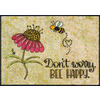 FUßMATTE 60/85 cm Bee Happy  - Beige, ROMANTIK / LANDHAUS, Kunststoff/Textil (60/85cm) - wash+dry