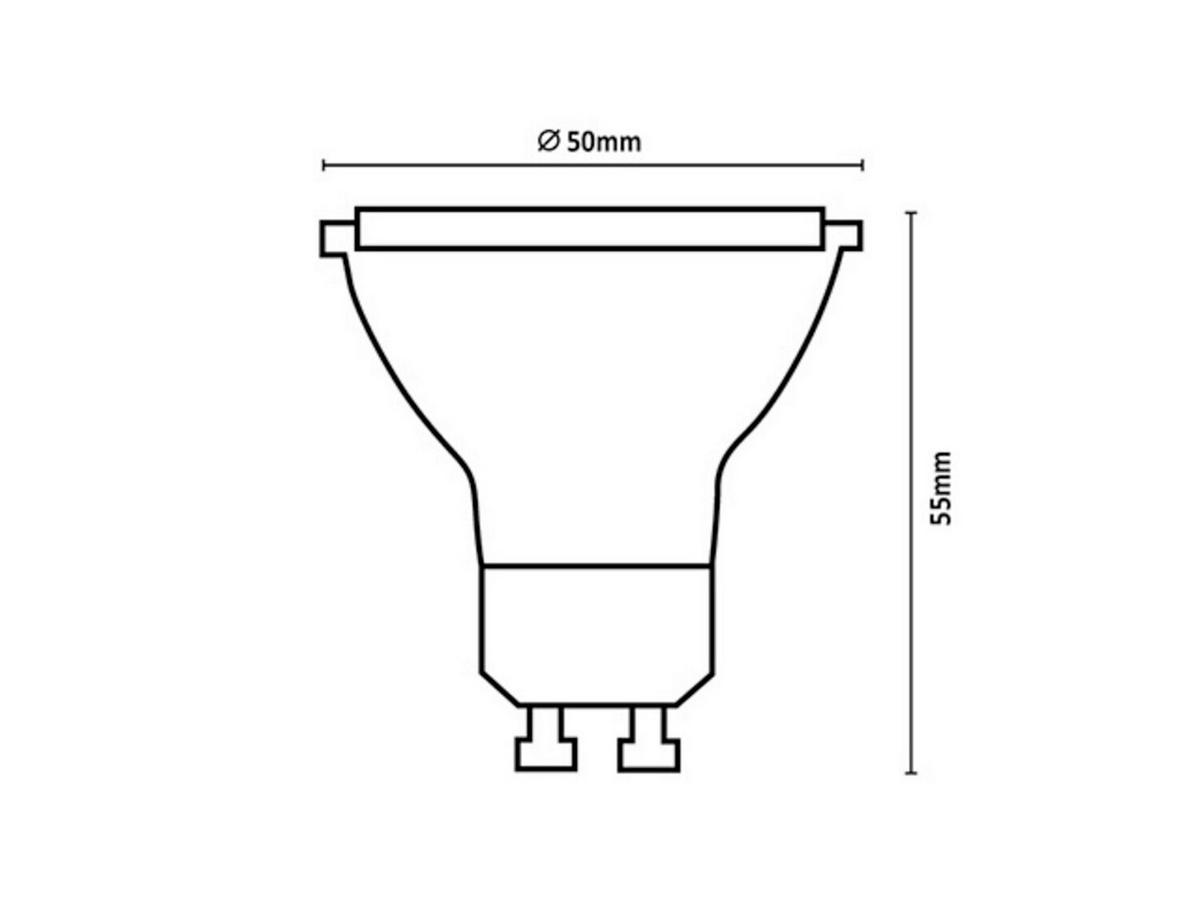 LED ŽARULJA GU10 , 4 W , 420 lm , 3000 K   - crna, Basics, plastika (5/5,5cm)