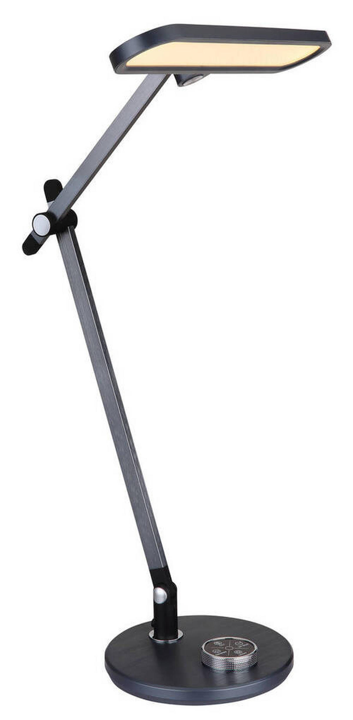 LED-SCHREIBTISCHLEUCHTE 57,5/37/53 cm   - Dunkelgrau/Opal, Design, Kunststoff/Metall (57,5/37/53cm) - Globo