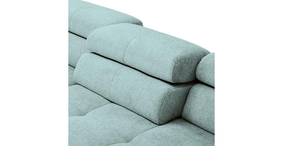 ECKSOFA  in Flachgewebe Salbeigrün  224/282 cm  - Chromfarben/Salbeigrün, KONVENTIONELL, Textil/Metall (224/282cm) - Hom`in