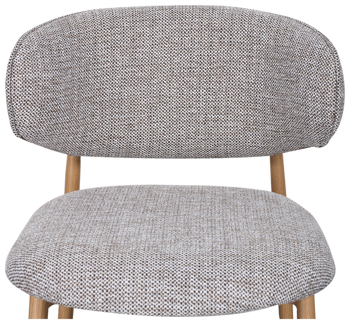 STUHL   Webstoff  Braun, Eichefarben  - Eichefarben/Braun, Design, Textil/Metall (54/80/59cm) - Novel