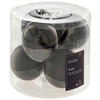 CHRISTBAUMKUGEL-SET 8 cm 6-teilig  - Schwarz, KONVENTIONELL, Glas (8cm)