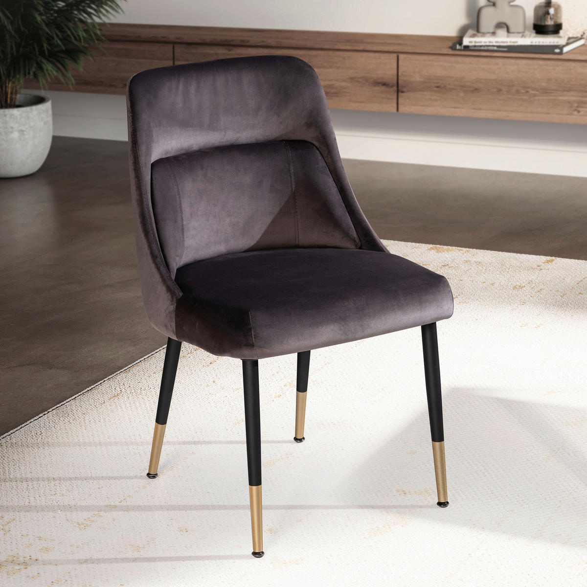STOLIČKA, 49/85/56 cm - čierna/sivá, Design, kov/textil (49/85/56cm) - Livetastic