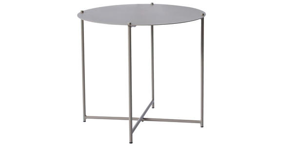 BEISTELLTISCH rund Taupe  - Taupe/Anthrazit, Design, Metall (49/49/49cm) - Xora