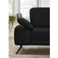 ECKSOFA in Echtleder Schwarz  - Schwarz, Design, Leder/Metall (332/193cm) - Dieter Knoll