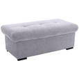 HOCKERBANK 108/42/54 cm Flachgewebe Hellgrau Kunststoff  - Hellgrau/Schwarz, Design, Kunststoff/Textil (108/42/54cm) - Xora