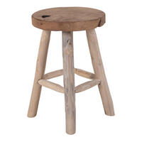 HOCKER Badia Teakholz Teakfarben  - Teakfarben, Basics, Holz (30/45/30cm)