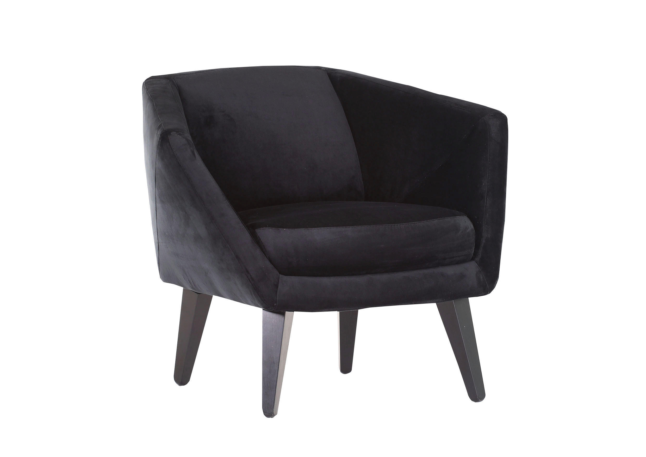 SESSEL in Flachgewebe Schwarz  - Schwarz, Lifestyle, Holz/Textil (93/74/80cm) - Landscape