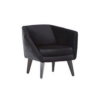 SESSEL in Flachgewebe Schwarz  - Schwarz, Lifestyle, Holz/Textil (93/74/80cm) - Landscape